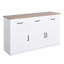 Buffet avec rangement, buffet de cuisine avec 3 portes et 3 tiroirs Antonanzas