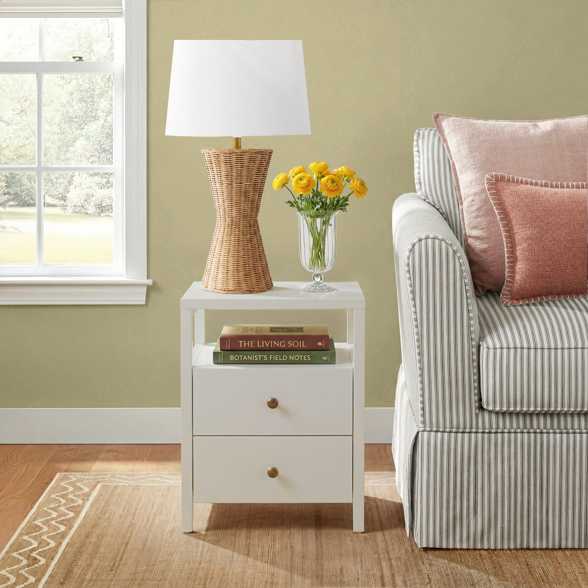 Gracie End Table, Coconut Milk