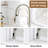 Spring Neck Standard Kitchen Faucet with Dual-Function spray head and Deck Plate-76655467