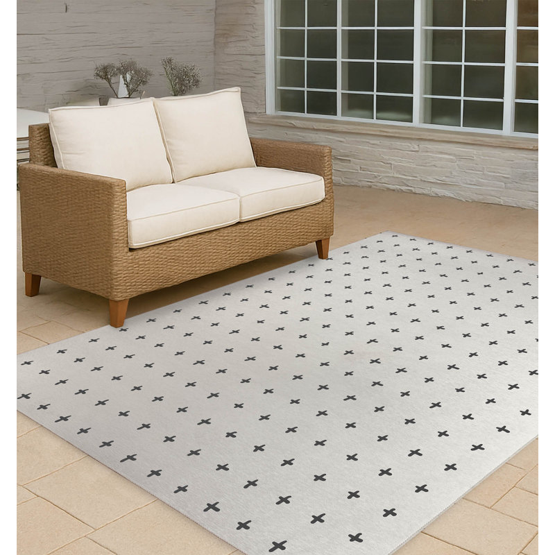 Criss Non-Slip Outdoor Rug, Rectangle 3' x 5'