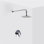 Metro 1-Way Pressure Balance Trim Complete Shower Set - Wall Mount - 8" Brass