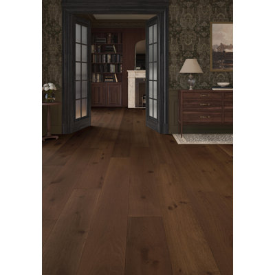 Parquet en chêne blanc d'ingénierie blanc l 9,5 po x l 87 po Infbero Collection