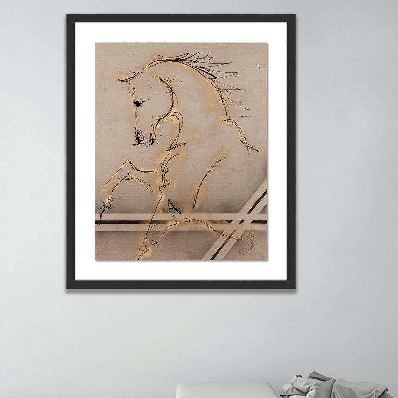 Greeting II Print by Donna Bernstein, 40" H x 33" W x 2.5" D, Black