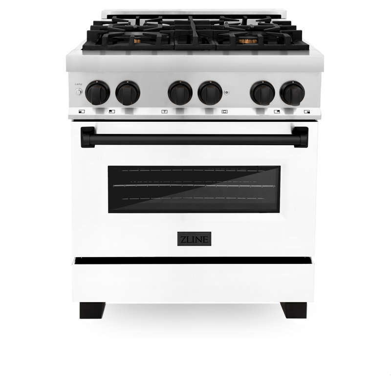 ZLINE Autograph 30" Legacy Dual Fuel Range w/ 4 Burners, Matte Black