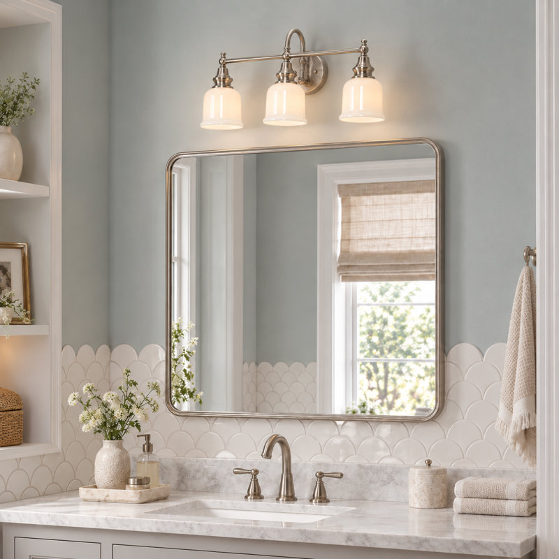 Cassiel  3-Light Dimmable Vanity Light, Silver
