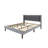 Velvet Upholstered Bed Frame, 49.2" Tall Wingback Headboard, Deep Button Tufted, Solid Wood Legs, No Box Spring Needed-1495191343-1495191330
