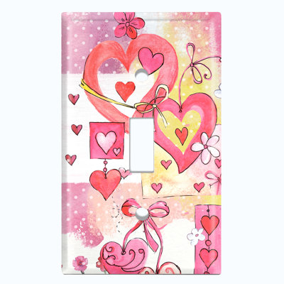 Patterned 1 - Gang Toggle Light Switch Standard Wall Plate