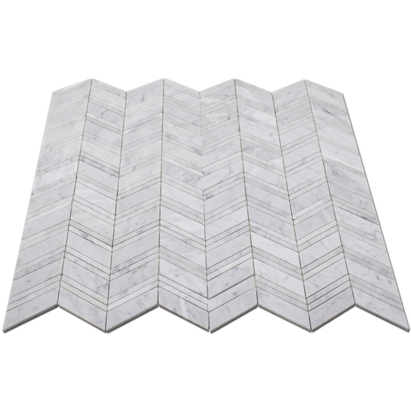 Marble Herringbone Mosaic Wall & Floor Tile