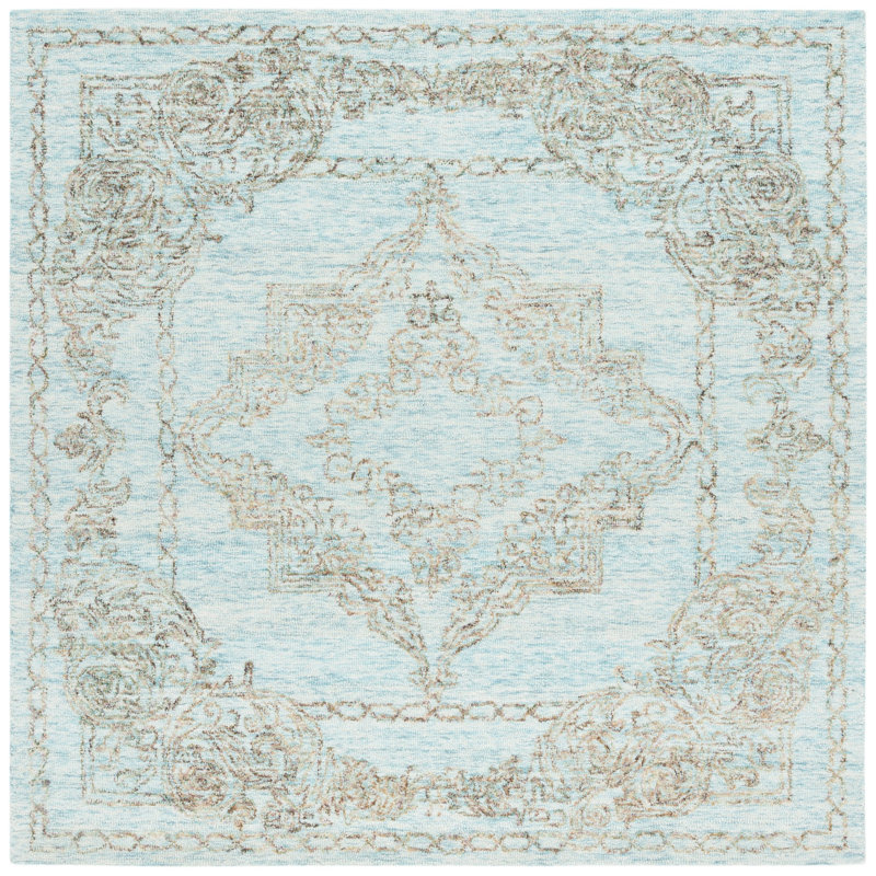 Metro Hand Tufted Wool Pile Oriental Rug, Square 6'