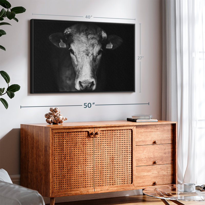 " Pondering Cow ", 40" H x 27" W