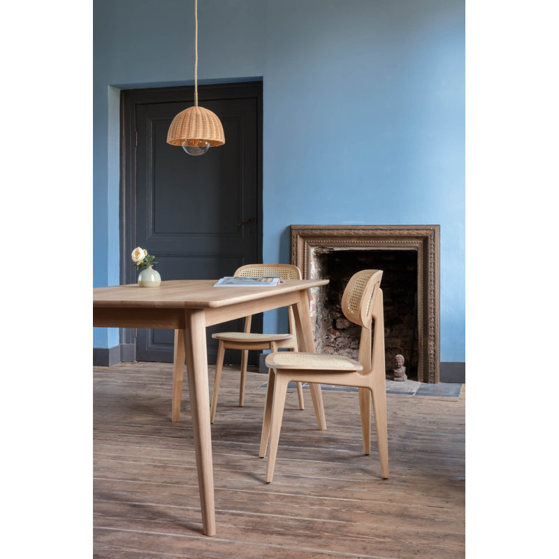 Titus Outdoor Dining Side Chair, Oak