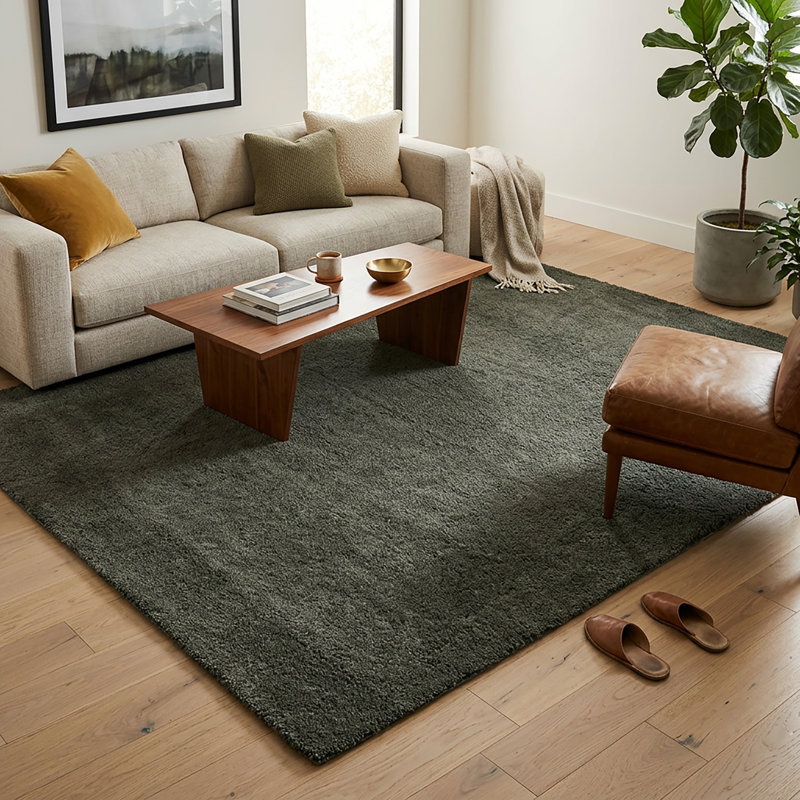 Tapis à poils longs Marakai, Rectangle 5 pi 3 po x 7 pi 7 po
