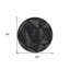 Tapis d'intérieur rond 8 po à motif géométrique noir et gris lavable