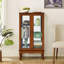 Cabinet Curio avec tablettes réglables et panneau arrière en miroir