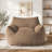 Oversized 46" Compression Corduroy Foam Bean Bag Chair-922676333