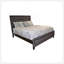 Grand lit contemporain en bois gris