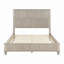 Base de lit en bois massif, cadre de lit plateforme grand avec tête de lit, tête de lit haute en bois naturel