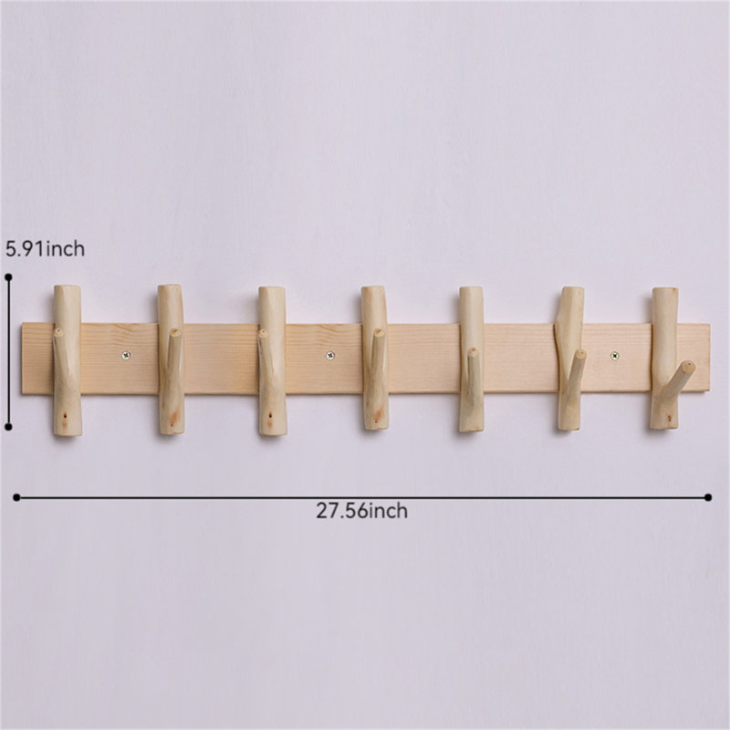 Branchout Solid Wood Hook Rack