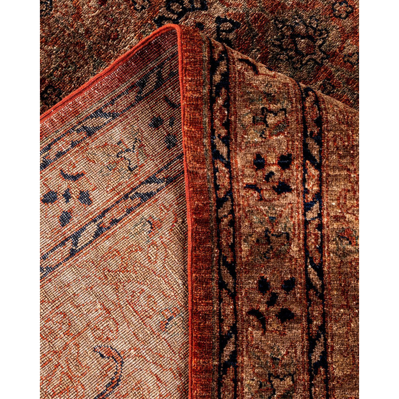 Yovela One-of-a-Kind Large Brown Hand-Knotted Wool Area Rug