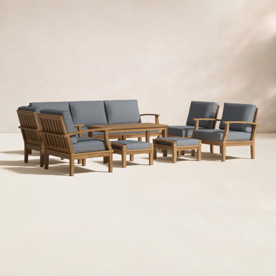 Marina 9-Person Teak Patio Seating Group