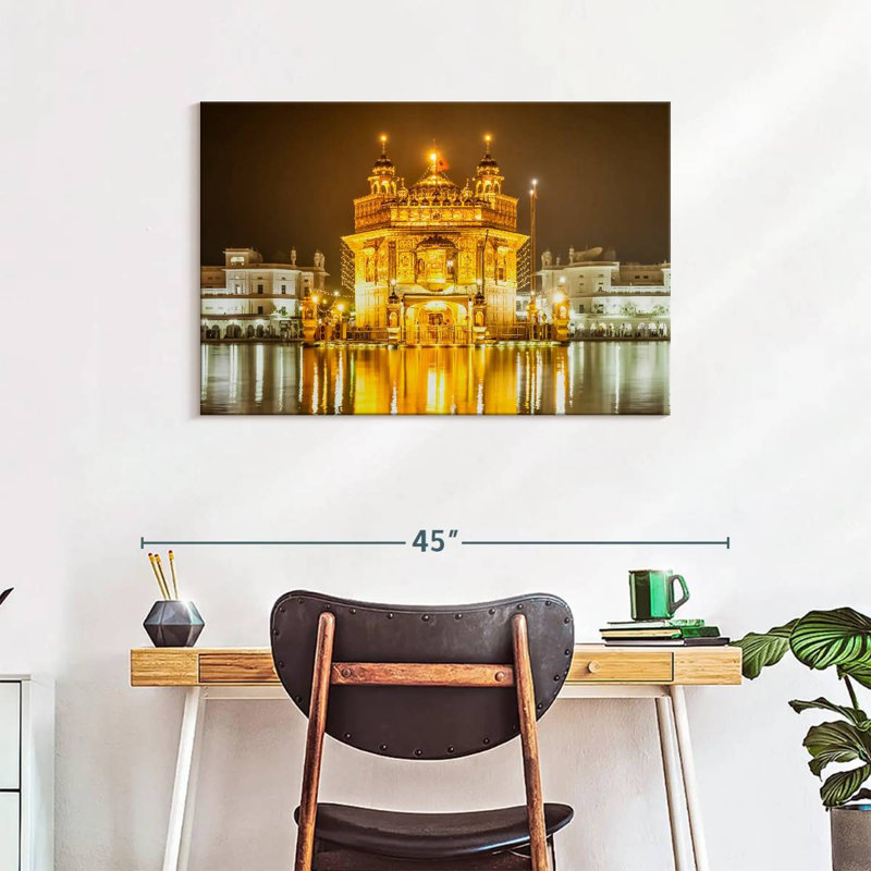 Golden Temple, 24" H x 36" W