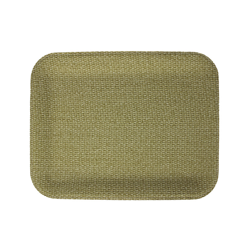 Amberle Leather / Faux Leather Tray, 44cm H x 33cm W x 3cm D, Green