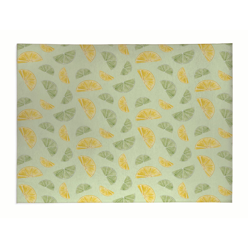 Tapis de bureau léger Summer Limes & Lemons, L 36 po x P 60 po, Limette