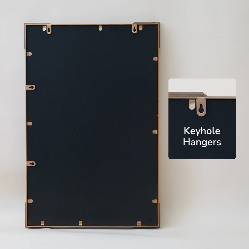 Iron Rectangle Mirror, Antique Gold, 101.6cm x 76.2cm