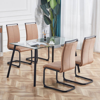 18.9'' H Genuine Leather Upholstered Side Chair