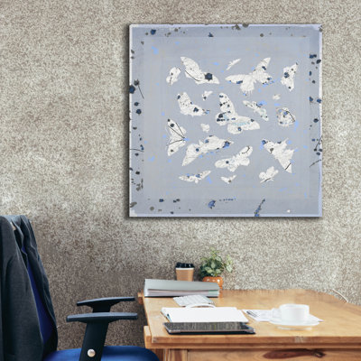 '19th Century Butterfly Constellations In Blue 3'  by Lori Arbel Canvas Wall Art, 37" x 37"