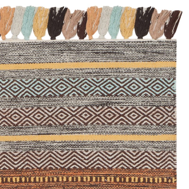 Montauk Hand Woven Cotton Striped Rug, Rectangle 3' x 5'