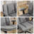 Swivel Leather Office Chair With Flip-Up Armrests, Casters, And Cross-Leg Base. Features A Wide Seat. Ideal For Home Offices And Dressing Tables. Gray.-62287653