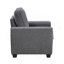 Ensemble de canapé contemporain gris 3 pièces avec causeuse et coussins décoratifs