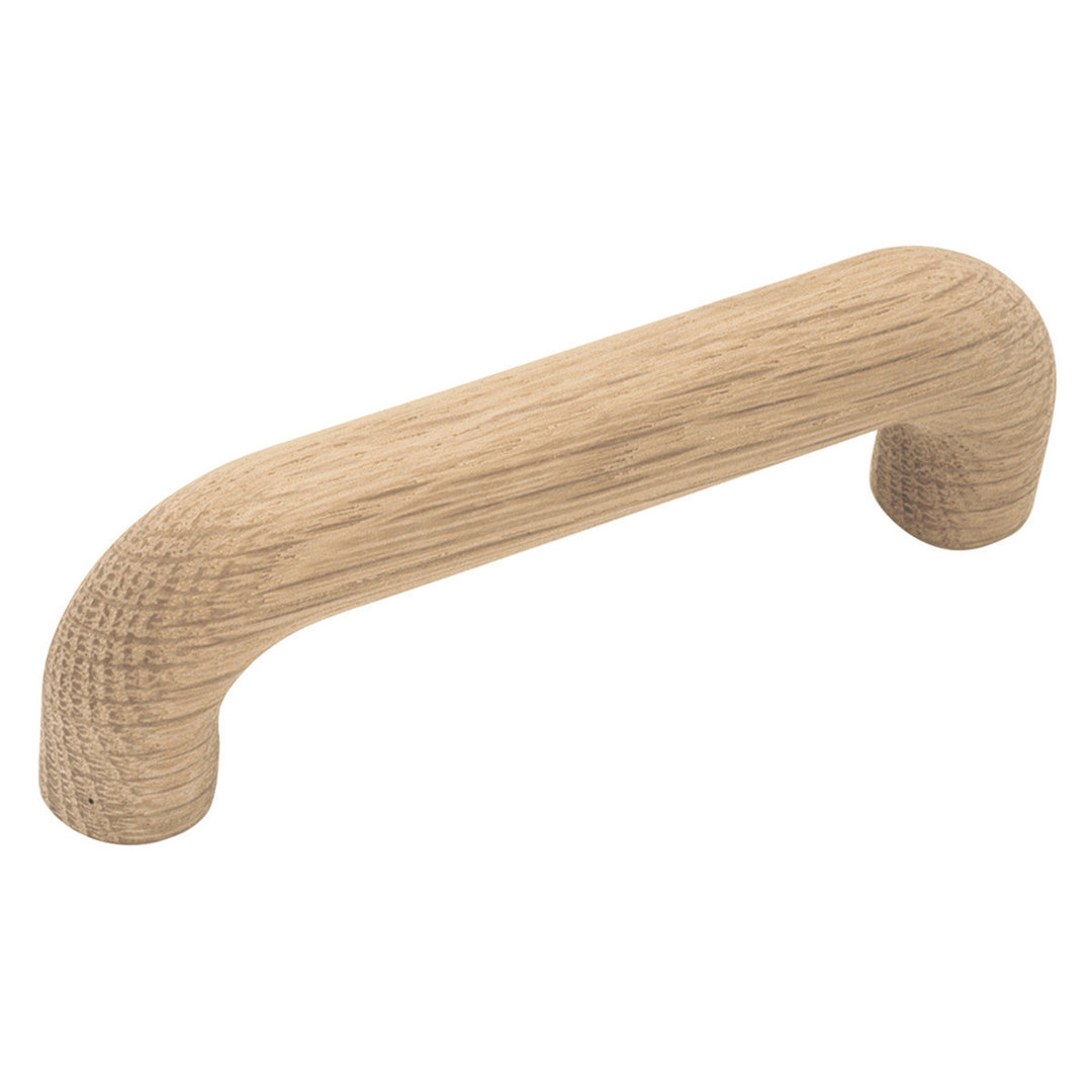 Natural Woodcraft Kitchen Cabinet Handles, Solid Core Drawer Pulls for Cabinet Doors, 3-1/2" Hickory Hardware