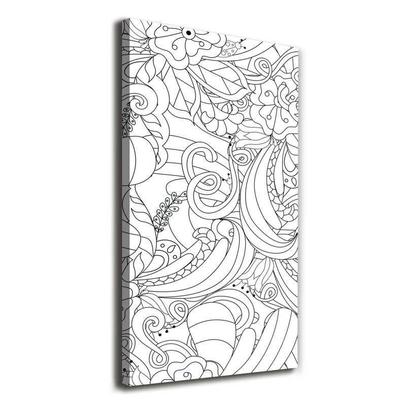 Zentangle Background - Wrapped Canvas Print