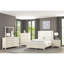 Contemporain 1pc lit tête de lit décorative cannelée FB meubles de chambre à coucher blanc antique-90879451