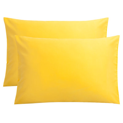 2 Pack Microfiber Pillow Cases with Envelope Closure, Wrinkle & Stain Resistant Breathable Pillowcases