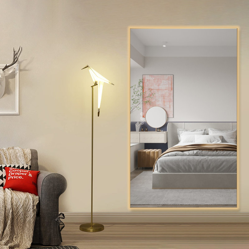 Miroir de salle de bain lumineux, 60 po x 36 po, Or