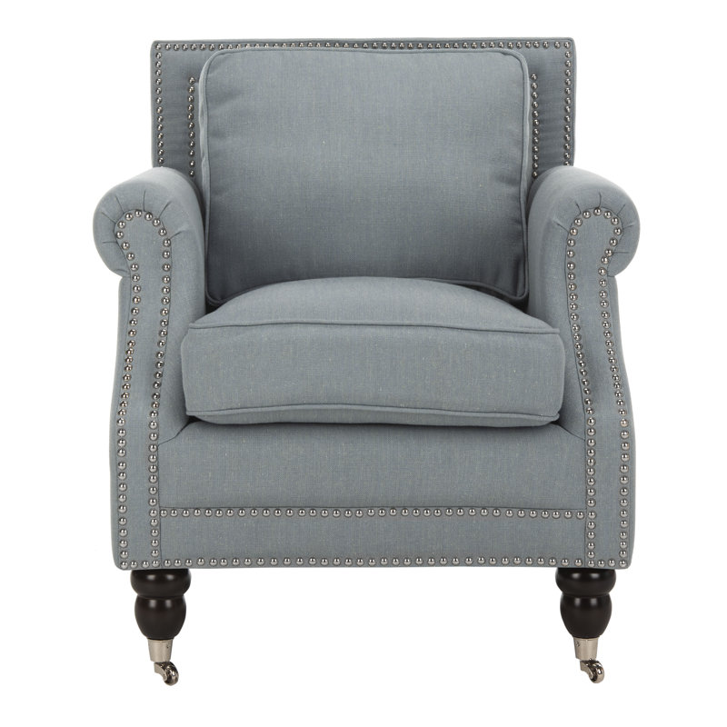 Fauteuil l 30 po, Bleu ciel, Argent
