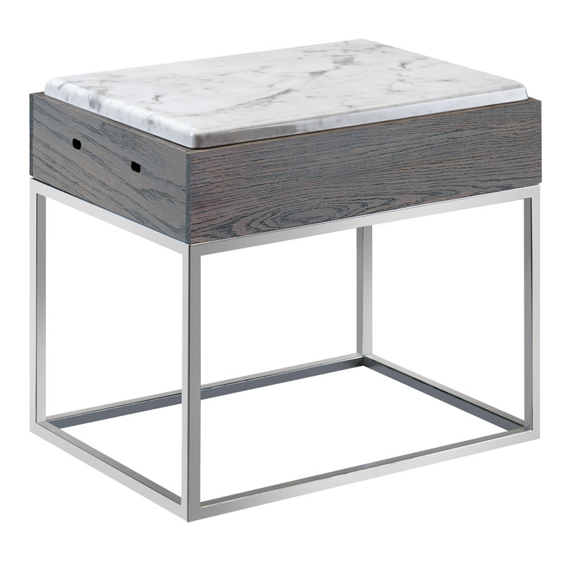 Ashwood Riser with Melamine Marble Tray, 13.25" H x 15" W x 11" D