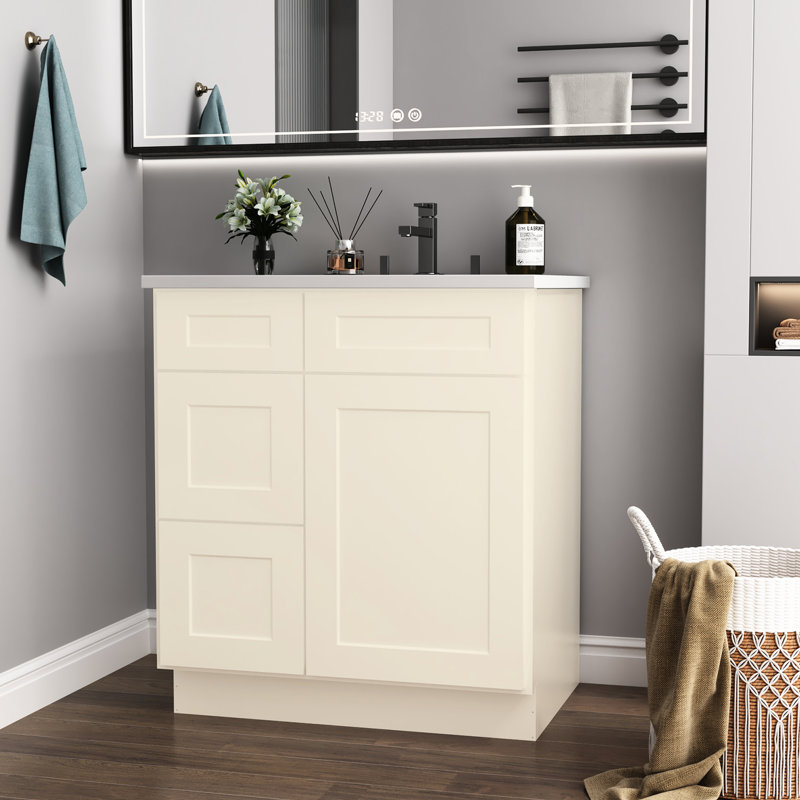 34,5 po H Armoire de rangement en contreplaqué blanc antique - construction et résistance de base polyvalente
