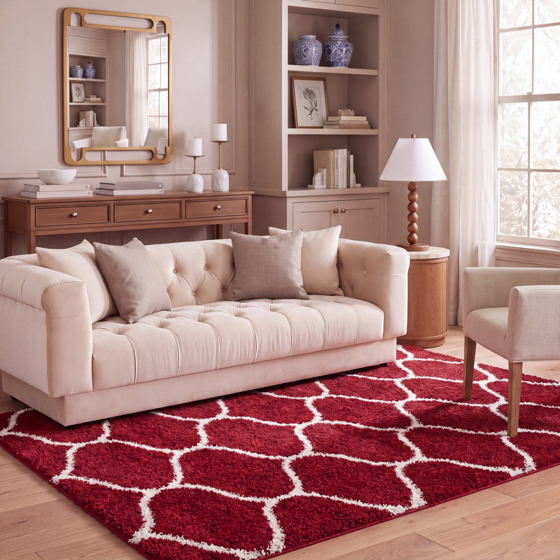 Tapis à poils longs Darrold Hudson, Rectangle 5 pi 3 po x 7 pi 6 po