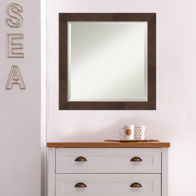 Garciasville Flat Wall Mirror, 24" x 24"