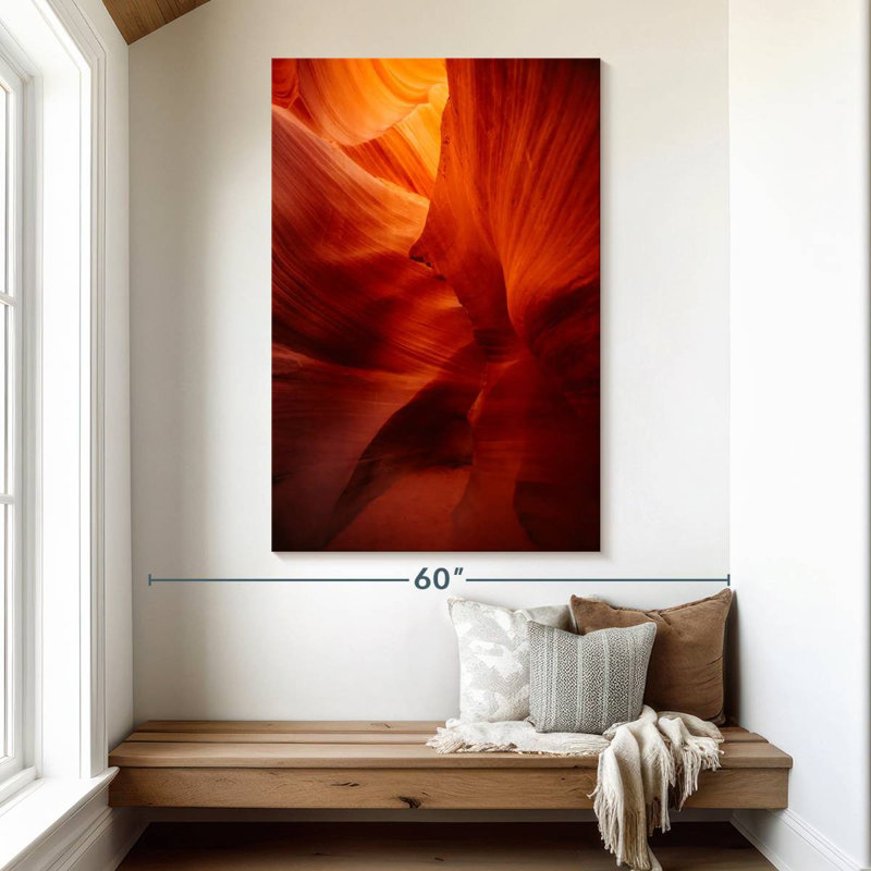 Alvord, canyon antilope rouge abstrait, H 51 po x l 34 po