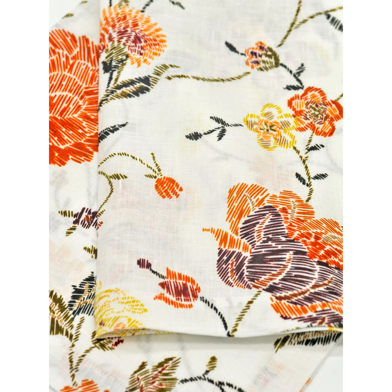 Floral Linen Square Napkins