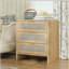 Table de chevet 3 tiroirs, table de chevet en bois 22,8 po Rattan-1078152760