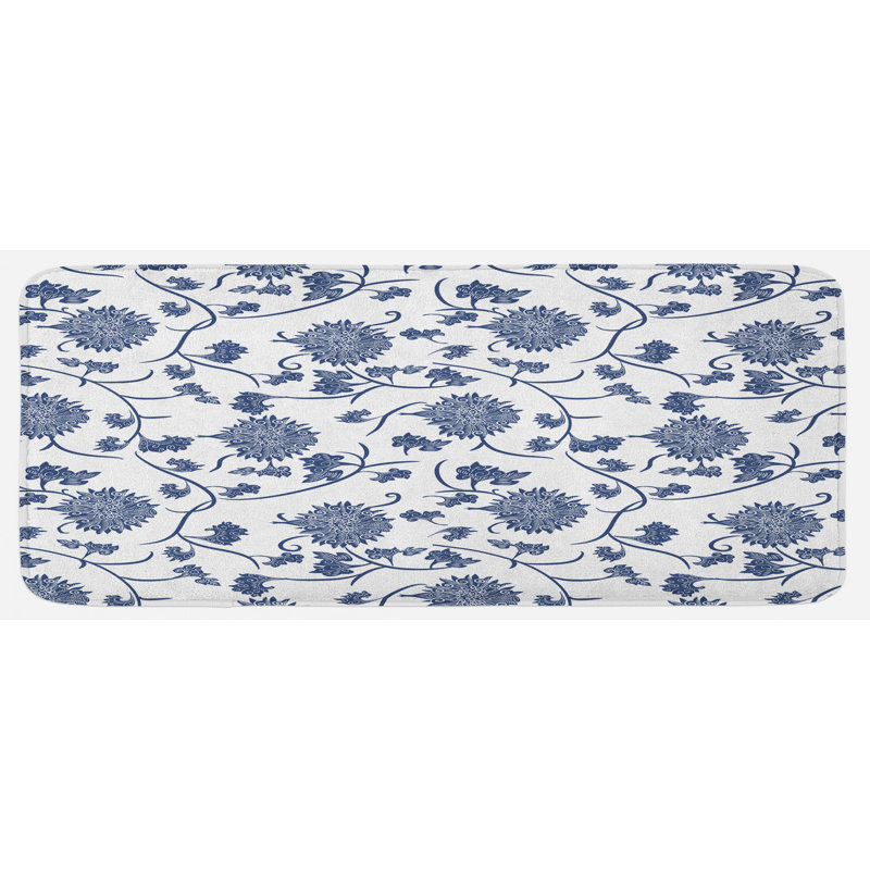 Eclectic Floral Synthetic Kitchen Mat
