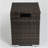 Outdoor rectangular gas fire pit table with propane tank cover
