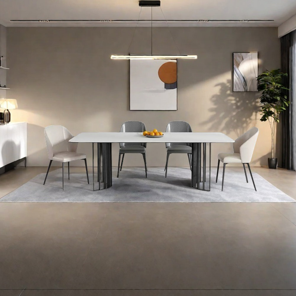 BILBRA Modern sintered stone carbon steel dining table se | Wayfair