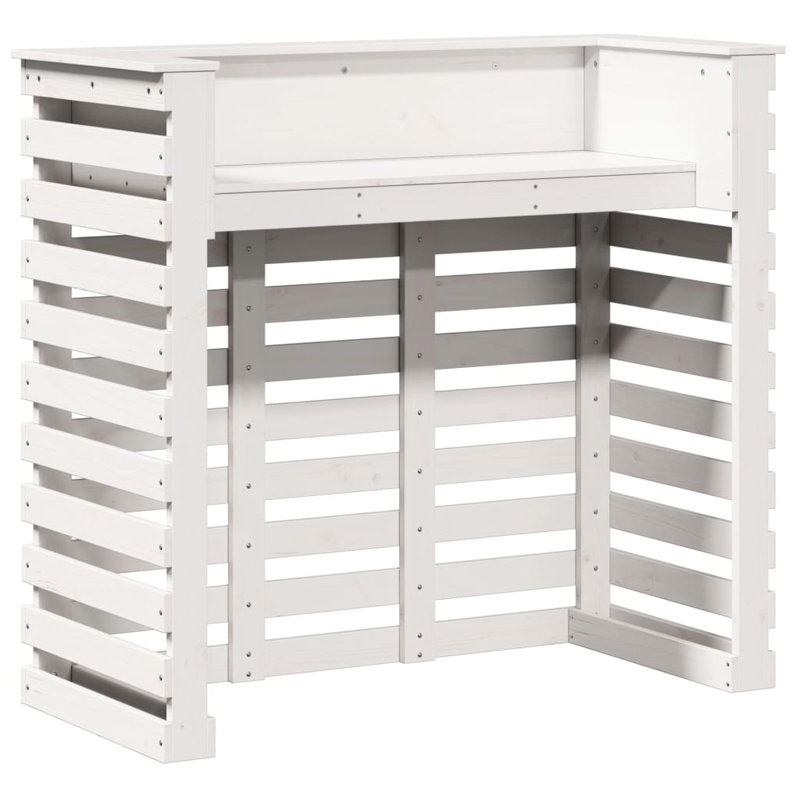 Coldiron Rectangular 113.5cm L Outdoor Standing Height Table, White